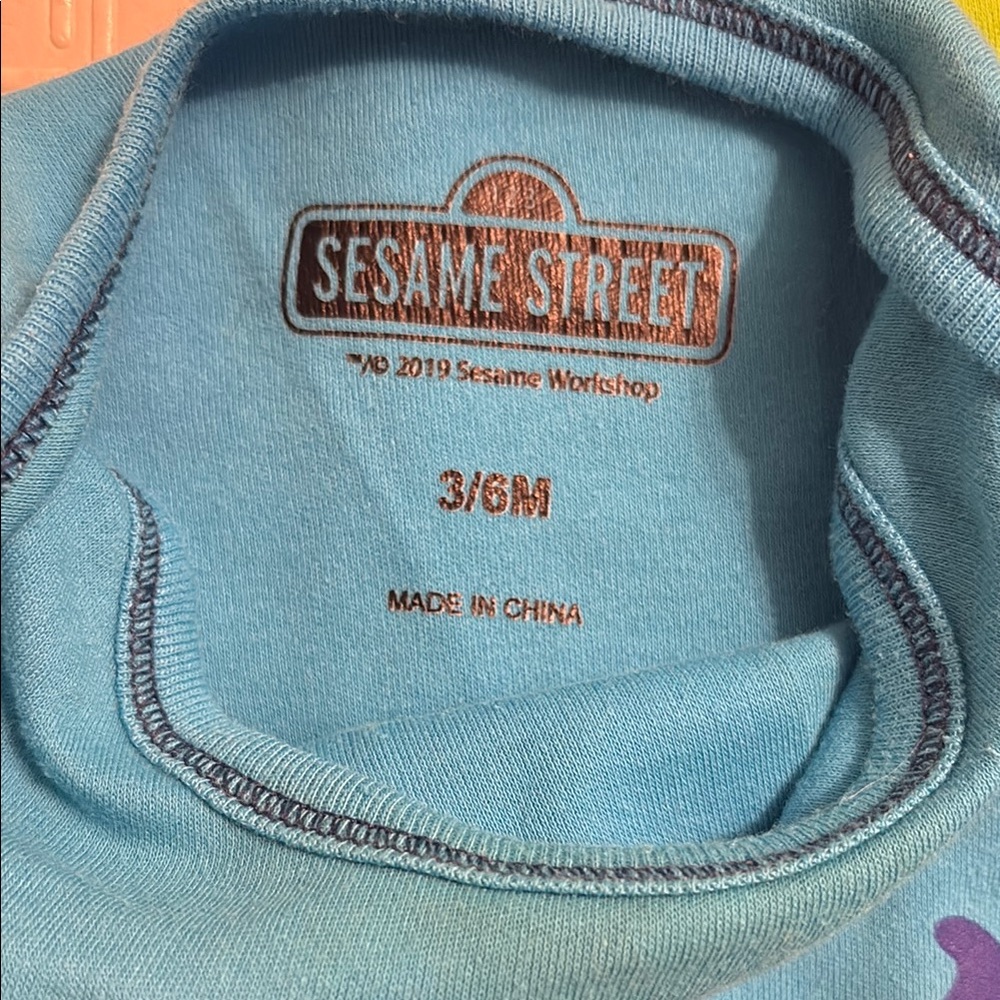 Sesame Street Blue Baby Onesie - Picture 2 of 16